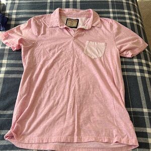 Men’s pink lightweight polo shirt medium